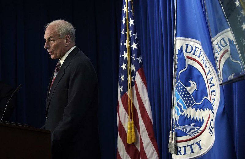 Homeland Security Secretary John Kelly announces the opening of the Victims of Immigration Crime Engagement office Wednesday in Washington. He said victims of crimes by illegal aliens historically have been ignored.