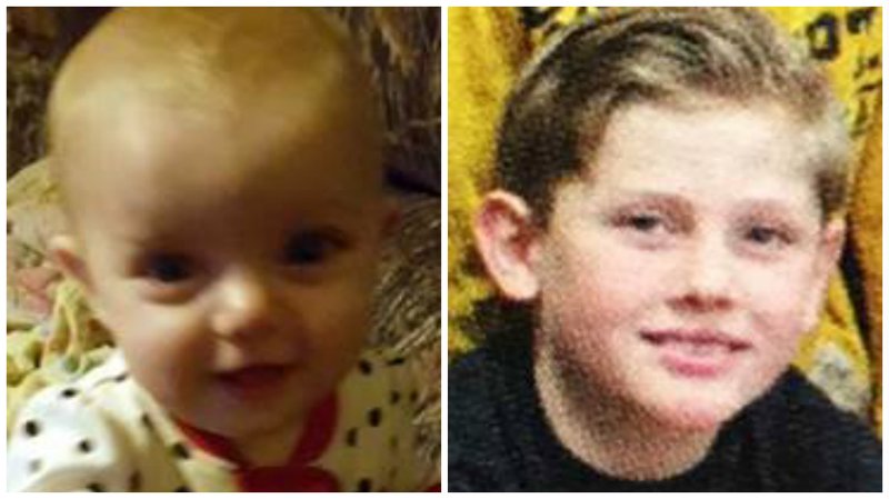 Acelynn Wester, 2, (left) and her brother Reilly Scarbrough, 9, went missing earlier this month from Mena, according to the National Center for Missing and Exploited Children.