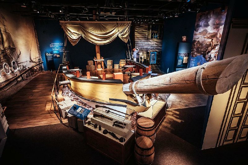 The Museum of the American Revolution, which opened earlier this month in Philadelphia, includes this displayed privateer ship. The museum opened April 19, the 242nd anniversary of the start of the war. 
