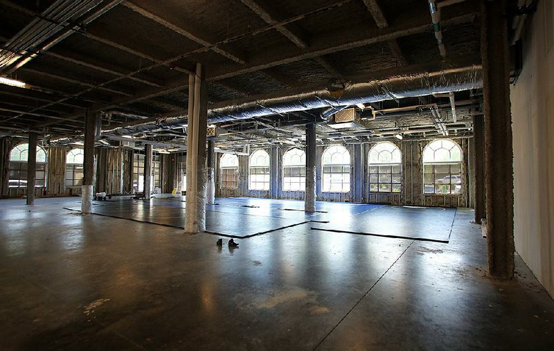 Unfinished retail space on the ground floor of the 12th Street police station in Little Rock is shown in this July 2016 file photo. (Arkansas Democrat-Gazette file photo)