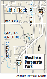 A map showing the location of Westlake Corporate Park
