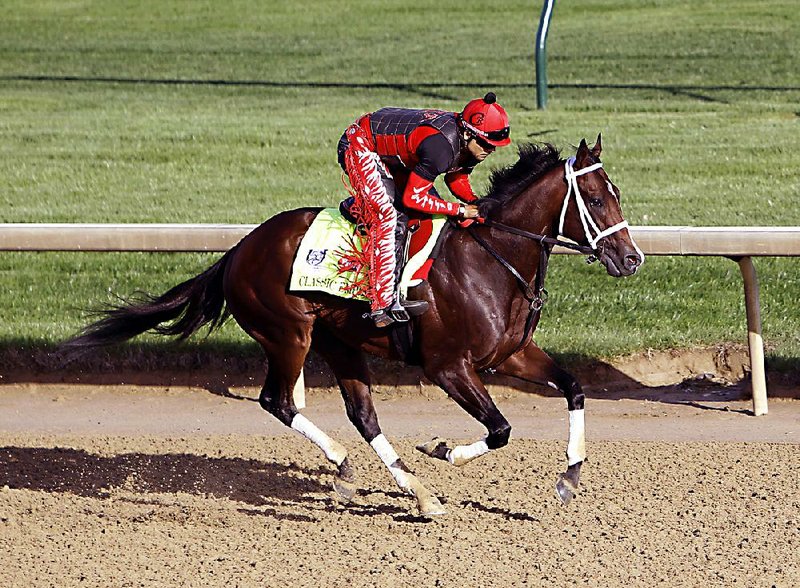 Classic Empire, ridden by exercise rider Martin Rivera, was installed as the 4-1 favorite in Saturday’s 143rd running of the Kentucky Derby.