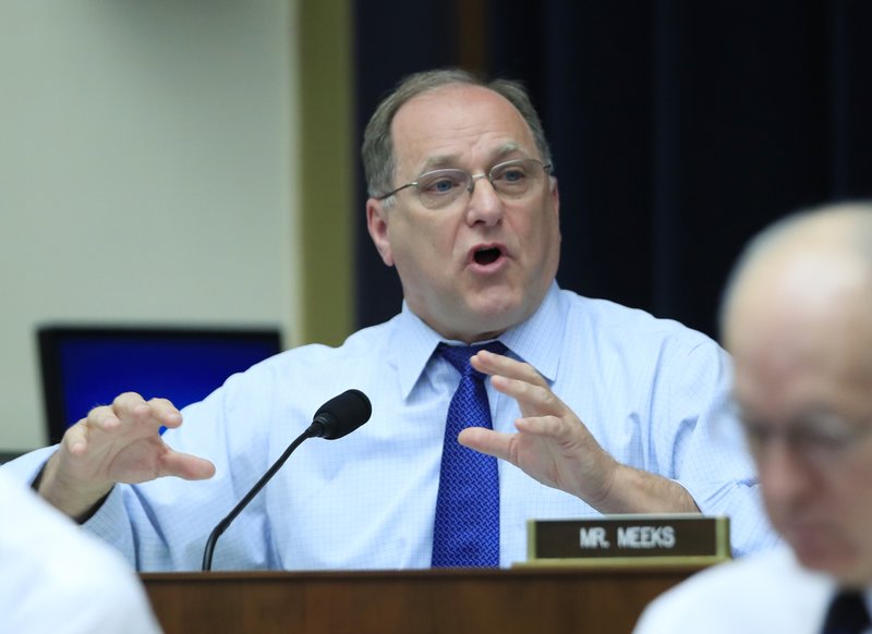 House Financial Services Committee member Rep. Michael Capuano, D-Mass. speaks on Capitol Hill in Washington, Tuesday, May 2, 2017, during the committee's hearing on overhauling the nation's financial rules. 