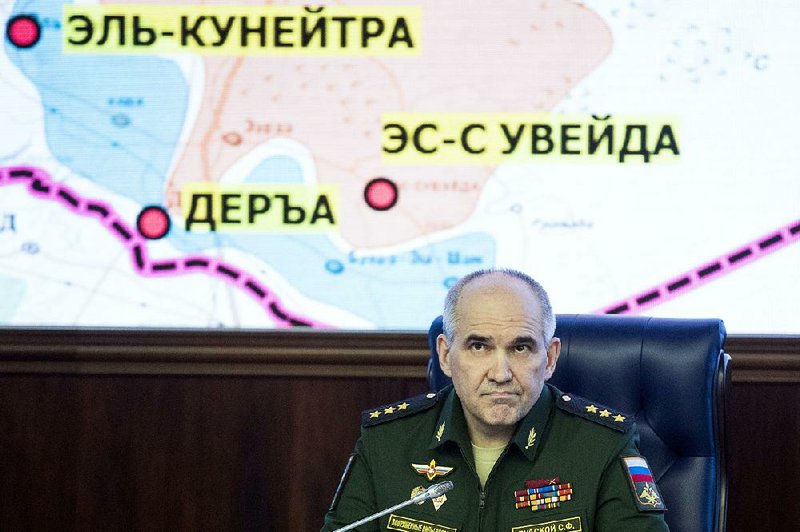 Russian Lt. Gen. Sergei Rudskoi said Friday in Moscow that “security belts” will be created to prevent skirmishes in Syrian de-escalation zones.