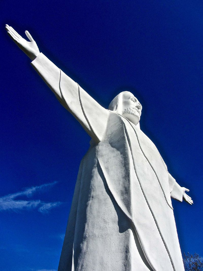 Christ of the Ozarks, on the outskirts of Eureka Springs, is the 10th tallest statue in the United States. 
