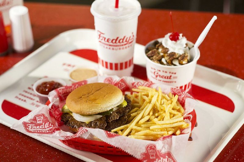 The first of three Freddy’s Frozen Custard and Steakburgers outlets in central Arkansas is close to opening in North Little Rock; ground has been broken on a west Little Rock location and there’s one in the works for Benton.
