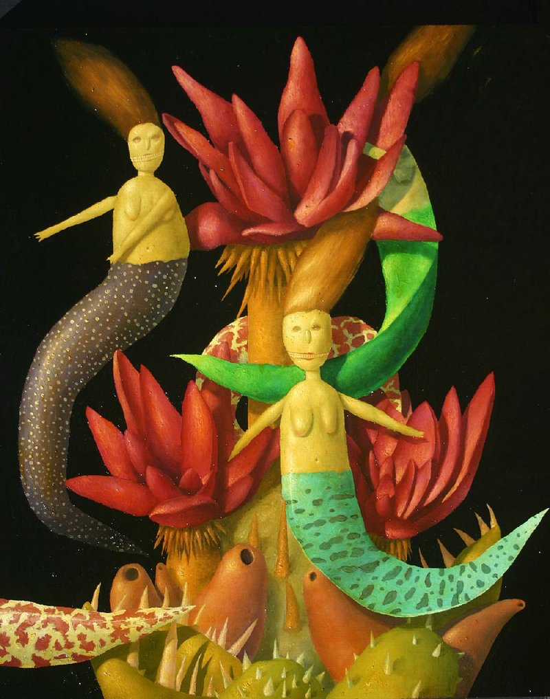 Mermaids and Chinese Foxnut by Alan Gerson is on display in the spring exhibition at Greg Thompson Fine Art, 429 Main St., North Little Rock. Gallery admission is free and hours are 10 a.m.-5 p.m. Tuesday-Friday, 11 a.m.-4 p.m. Saturday. The exhibit ends June 10. Call (501) 664-2787 or visit gregthompsonfineart.com.
