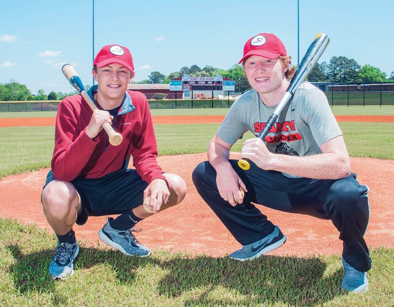 Gage Hall, left, and Peyton Wright, both sophomores at Searcy High School, are in the process of bringing a Miracle League ball field to the city. Miracle League is a baseball league for children and adults with disabilities. Hall said he and Wright hope to have the field open before they graduate from high school.