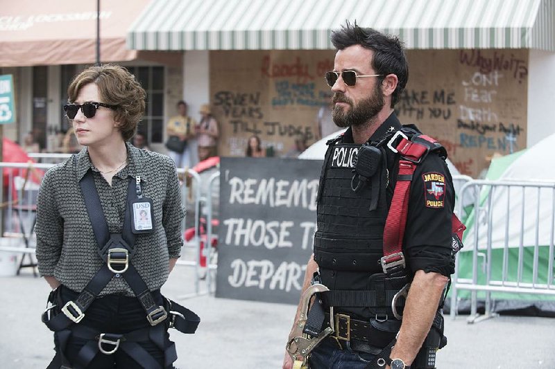 Carrie Coon and Justin Theroux star in HBO’s The Leftovers.