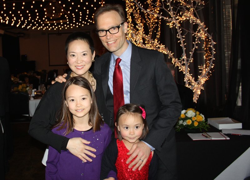 Suzette and Paul Haas and daughters Ciel (left) and Lumi attend the Spring Gala.