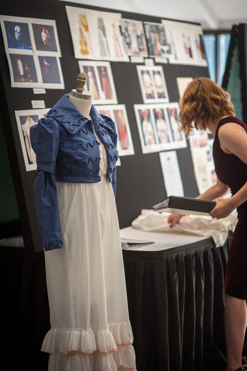 Department of theater designers displayed their work outside the banquet hall at Saturday night’s event.