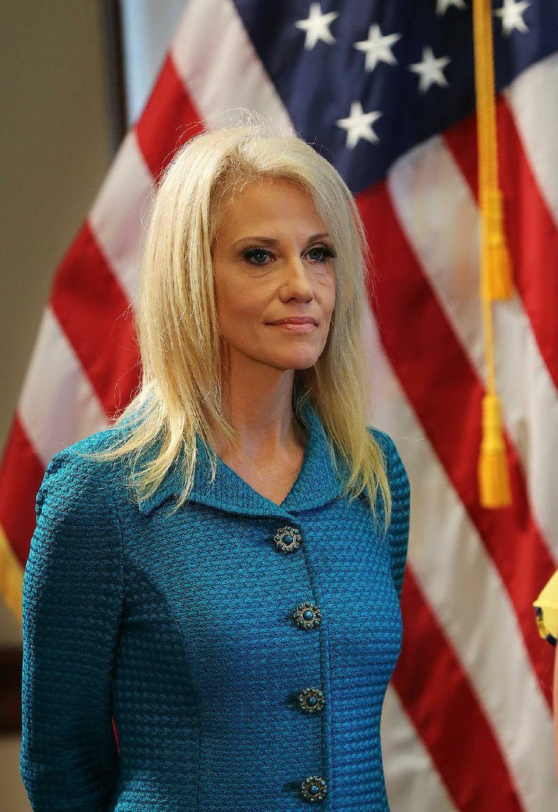 Kellyanne Conway, an advisor to President Trump, attends a meeting to discuss the state's efforts to fight the opioid epidemic Wednesday, May 10, 2017, at the State House in Augusta, Maine.