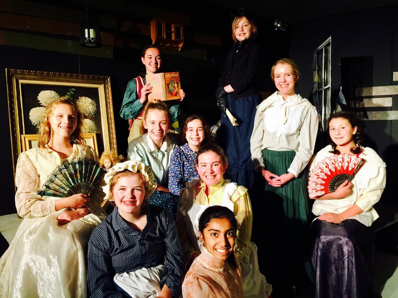 The Arts Live Theatre “Little Women” cast includes (top) Madison Gates, Harley White, (second row) Jessica Bylak, Jennings Hix, Astrid Allen, Lucie Taylor, Isabelle Moss, (third row) Nola Bradley, Audra Shaver (front row) and Jaya Sharma.