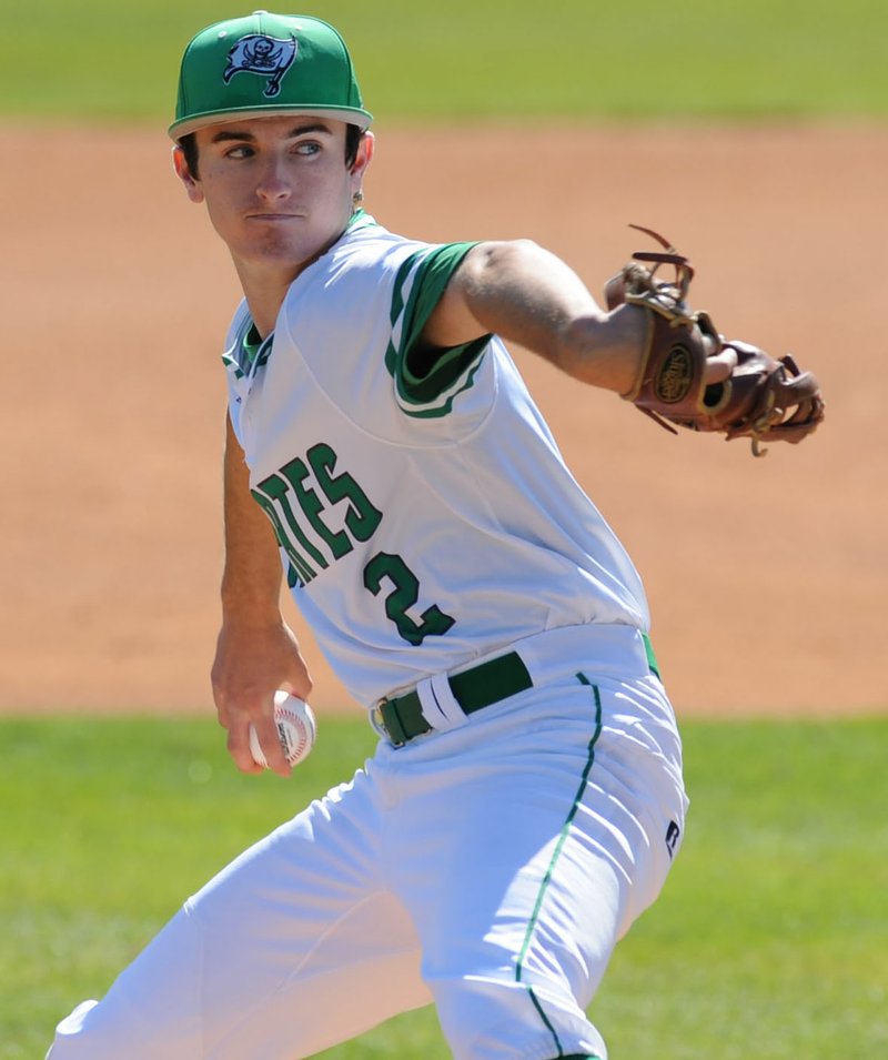 Greenland junior Austin Anderson has helped the Pirates earn their first trip to the Class 3A state baseball championship game since 2002. The Pirates will take on Harding Academy at 12:30 p.m. today in Baum Stadium.