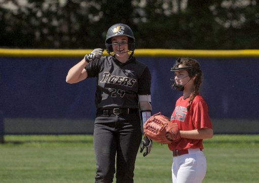 Jordan Gartman (24) and her Bentonville High teammates return to the Class 7A state championship game against North Little Rock today at Bogle Park. Gartman had a two-run double in last year’s 12-1 victory over North Little Rock in the championship game.