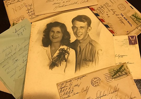 Submitted photo WORLD WAR II CORRESPONDENCE: Chip Culpepper will speak at The Melting Pot Genealogical Society meeting at 12:30 p.m. Tuesday on correspondence by his parents during World War II.