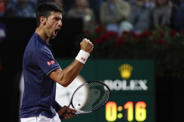 Djokovic back in Rome final, vs. rapidly rising Zverev