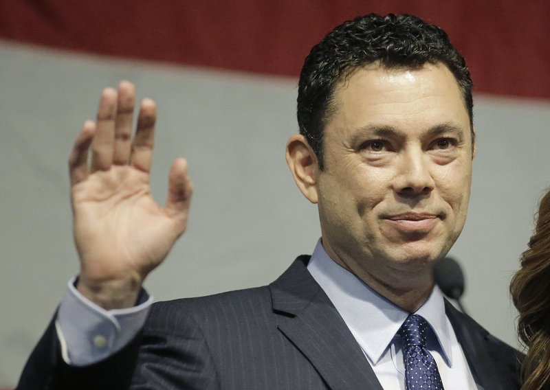 U.S. Rep. Jason Chaffetz waves after addressing the Utah GOP Convention Saturday, May 20, 2017, in Sandy, Utah. Chaffetz said this week that he's stepping aside from Congress next month during the prime of his career and just as his committee was poised to investigate President Donald Trump's firing of FBI Director James Comey. 