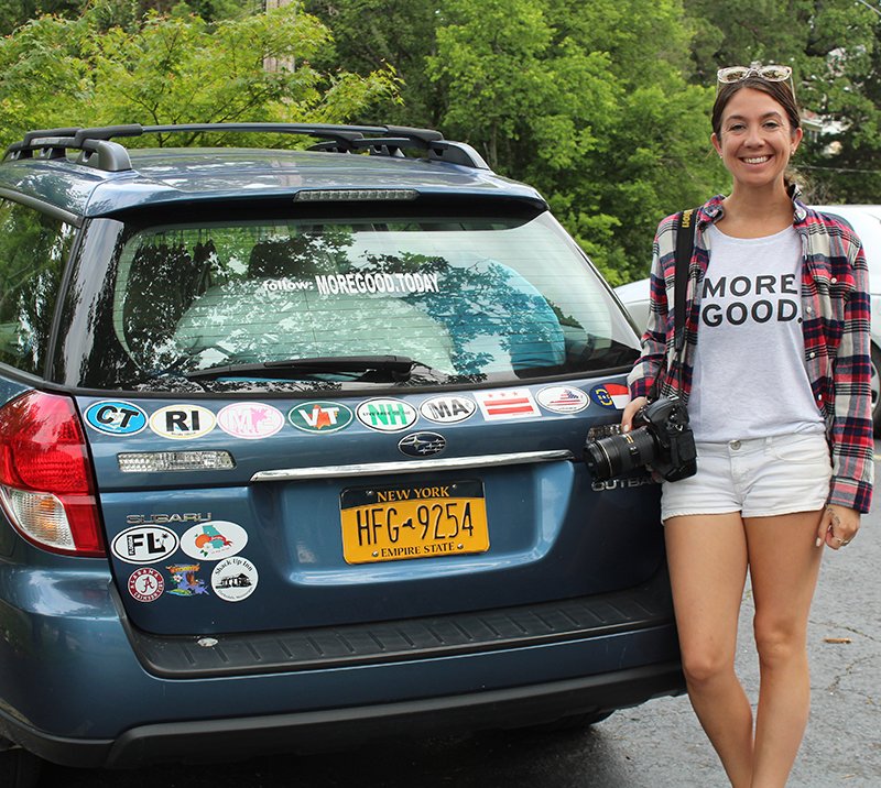 The Sentinel-Record/Grace Brown FINDING "MORE GOOD" New York native Mary Latham is taking a cross-country road trip in an attempt to process her mother's death. Along the way, Latham is collecting stories about selfless acts and selfless people.