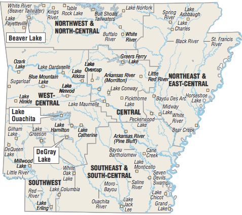 Lake Dardanelle Fishing Map Fishing Hot Spots