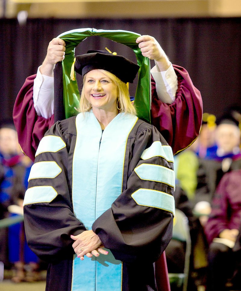 Mary Ann Spears, Lincoln school superintendent, received the Doctor of Education degree in school leadership during the spring graduation ceremony at Arkansas Tech University.