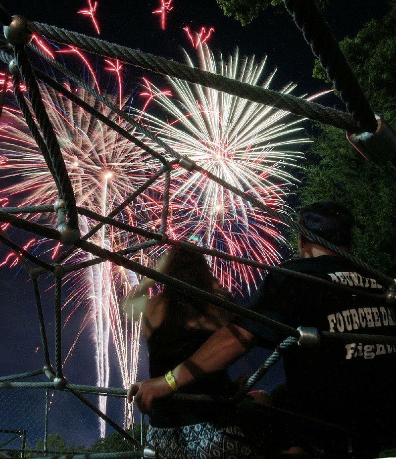 The fireworks finale at Riverfest are shown in this file photo.