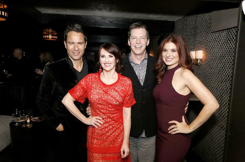 Will & Grace stars celebrate the NBC revival of their hit sitcom. They are (from left) Eric McCormack, Megan Mullally, Sean Hayes and Debra Messing. The series will air on Thursdays this fall.
