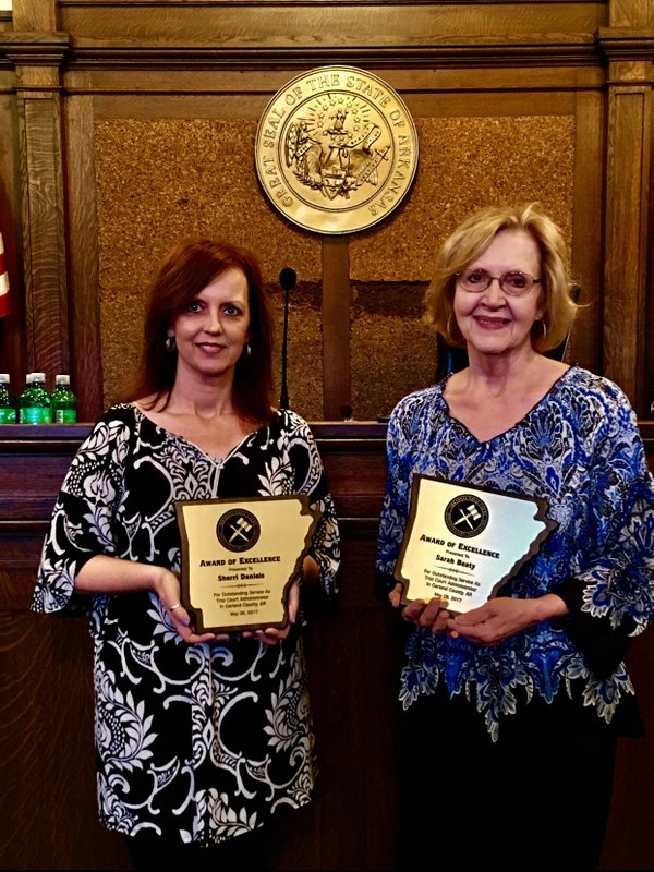 Two Garland County trial court administrators awarded for excellence