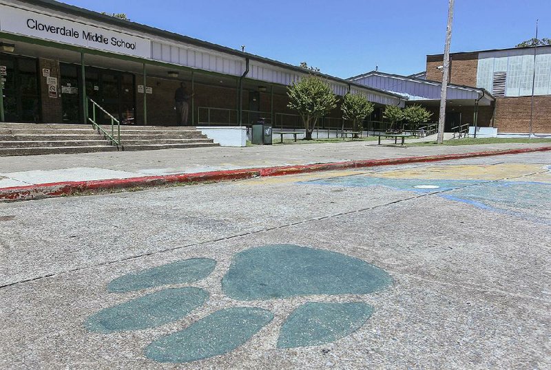 Cloverdale Middle School is in disrepair, with exterior walls that are failing, according to a lawsuit accusing the Little Rock School District of racial discrimination in regard to the condition of campus buildings. The school serves a large number of students from minority groups. 