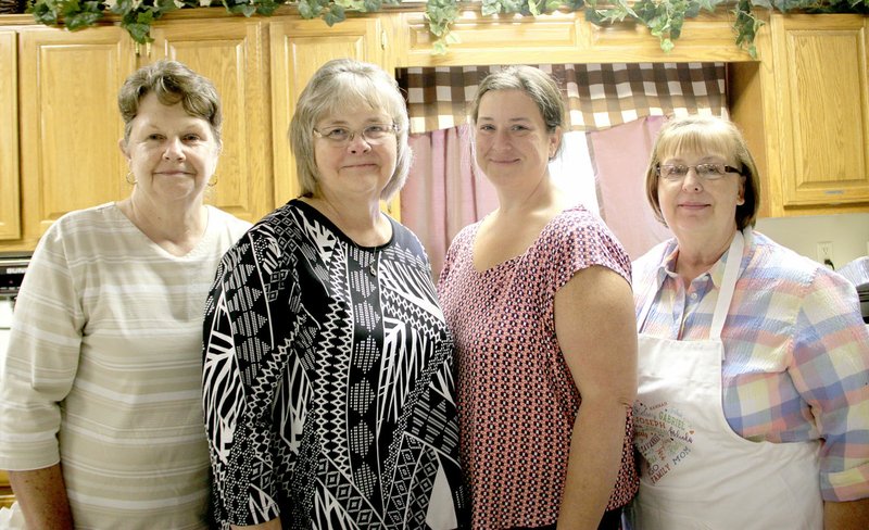 LYNN KUTTER ENTERPRISE-LEADER Volunteers who helped cook the senior breakfast for Lincoln graduates included Sue Pergeson, left, Sue Mizell, Misty Mejia and Carolyn Igo. They are all members of First Assembly of God Church in Lincoln.