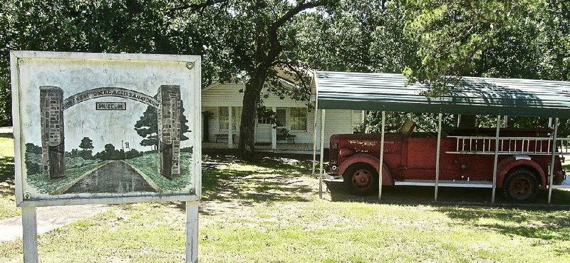 An old firetruck sits outside the Arkansas Tuberculosis Sanatorium Museum near Booneville. 