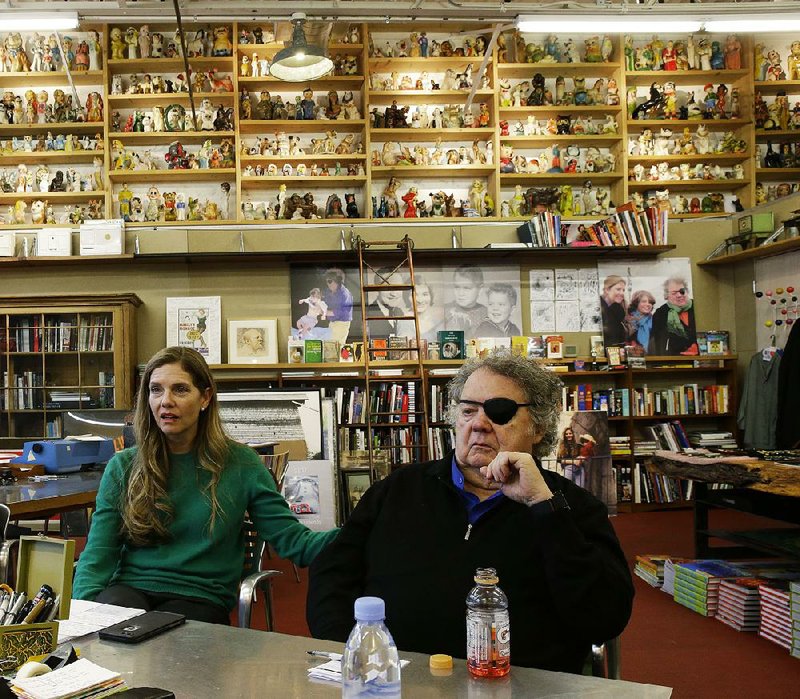 Glass art pioneer Dale Chihuly and his wife, Leslie, sit in his private studio in Seattle in March. “I’m usually either up or down,” Chihuly says. “I don’t have neutral very much.” 