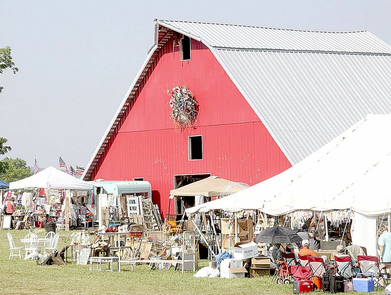 LYNN KUTTER ENTERPRISE-LEADER The big, red barn is the main feature of the Junk Ranch vintage fair, which gets underway Friday and Saturday in Prairie Grove. In addition, three other vintage fairs, also featuring food, music and other activities, will be going on in the communty. Lots to do and lots happening in Prairie Grove this weekend.