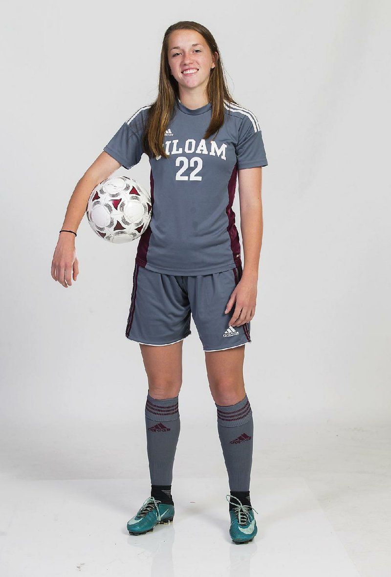 Siloam Springs High School's Audrey Maxwell, girls soccer player of the year; photographed Monday, May 22, 2017, in Springdale office