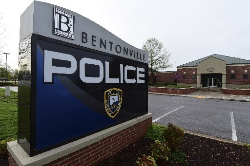 The Bentonville Police Department headquarters on 14th Street in Bentonville.