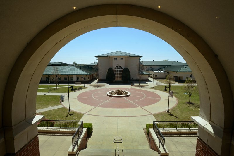 NWA Democrat-Gazette/BEN GOFF @NWABENGOFF A view of Burns Hall Friday, April 7, 2017, from the Becky Paneitz Student Center at Northwest Arkansas Community College in Bentonville.