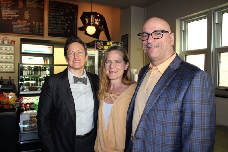 Traci Berry (from left), Paula Martin and John Gaudin are the organizers behind Potluck & Poison Ivy, a new monthly storytelling series that debuted last month in downtown North Little Rock.