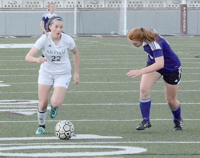 Graham Thomas/Herald-Leader Siloam Springs junior Audrey Maxwell was named the Arkansas Democrat-Gazette&#8217;s All-Arkansas Preps Girls Soccer Player of the Year for 2017. Maxwell scored a school record 42 goals and tallied 18 assists for the four-time state champion Lady Panthers.