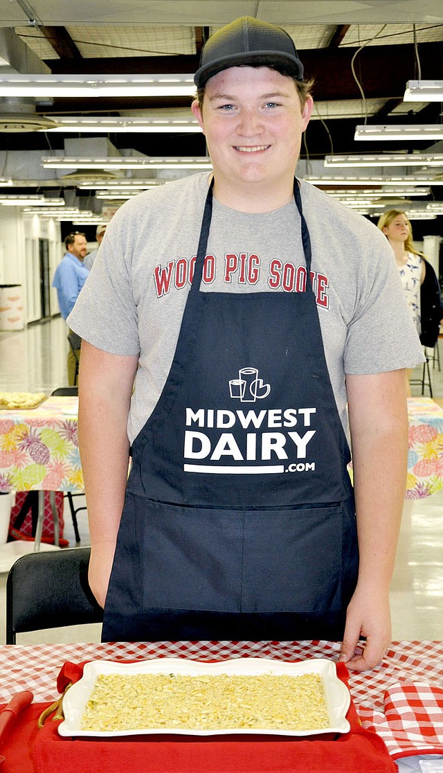 Photo submitted Luke Baker, 15, of Siloam Springs took first place in the Main Dish competition at the 60th annual Arkansas Dairy Foods Contest, held May 31 at the state fairgrounds in Little Rock.