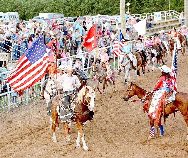 Janelle Jessen/Herald-Leader The 59th annual Siloam Springs Rodeo will begin each night with the Kiddie Grand Entry at 7:45 p.m., followed by the Grand Entry.