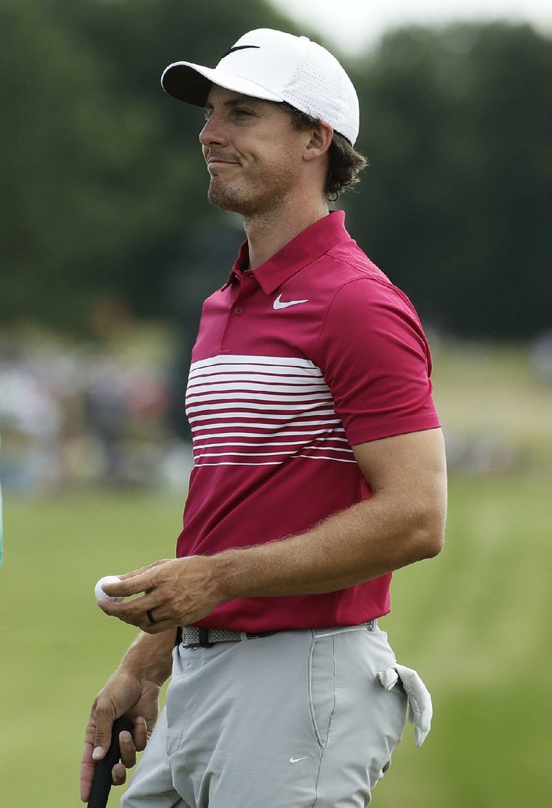 Jamie Lovemark shot a second consecutive 3-under 69 and trails leaders Brian Harman, Paul Casey, Tommy Fleetwood and Brooks Koepka by one stroke.