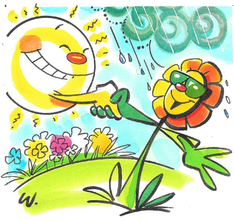 Arkansas Democrat-Gazette flower illustration. 