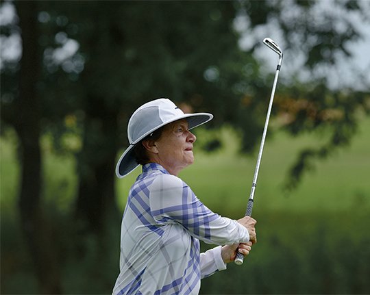 NWA Democrat-Gazette/Ben Goff VETERAN'S DAY: Tanna Richard, of Fort Smith, pictured winning the 2016 Arkansas Women's Golf Association Match Play championship in Rogers, takes the Women's Southern Golf Association Mid-Amateur title in Hot Springs Village. Seeded third out of 32 players, Richard won 4 and 2 Friday over No. 5 Susan West (Tuscaloosa, Ala.) on the Granada course.