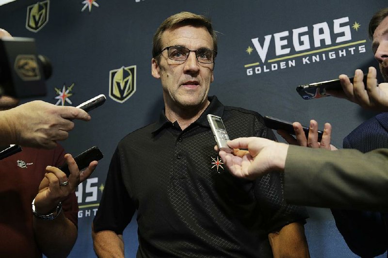 The Vegas Golden Knights, with General Manager George McPhee (above) in charge, will hold their expansion draft today in Las Vegas.