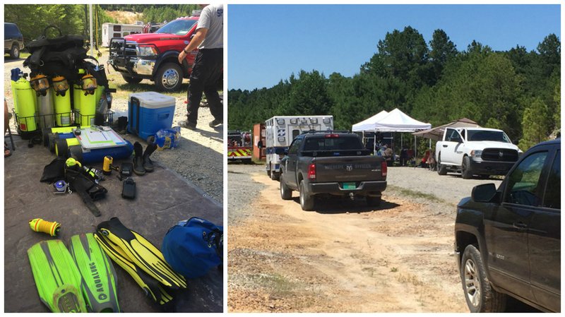 Authorities responded to a drowning Tuesday, June 20, 2017, at a "blue hole," or water-filled quarry, off Mount Olive Road near Bauxite.