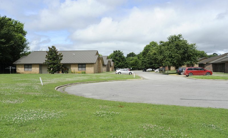 NWA Democrat-Gazette/ANDY SHUPE Morgan Manor, operated by the Fayetteville Housing Authority, is on 12th Street in Fayetteville.