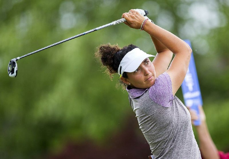 Former Arkansas Razorbacks golfer Emily Tubert said she is enjoying her ÿrst year on the LPGA Tour, despite several significant adjustments.