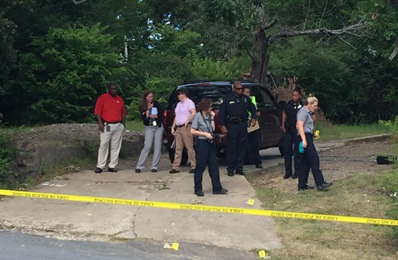 Police respond Tuesday afternoon to the intersection of 12th and Washington streets after a 7-year-old was injured in a shooting. 