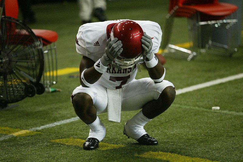 Arkansas’ Reggie Fish dropped a punt inside the 5-yard line, which Florida recovered for a touchdown in the second half of the 2006 SEC Championship Game. “I’m going to wake up tomorrow and hopefully still be breathing,” Fish told reporters after the game.