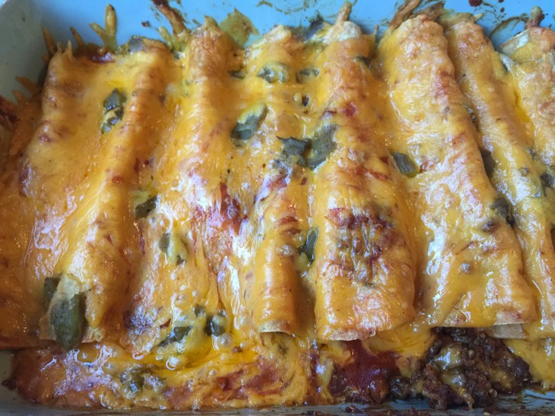 Beef and quinoa enchiladas 
